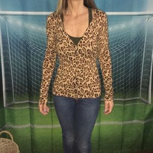Cache Leopard blouse/sweater